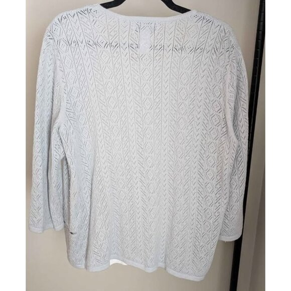 Alfred Dunner Medium Silver Sweater - Picture 4 of 5